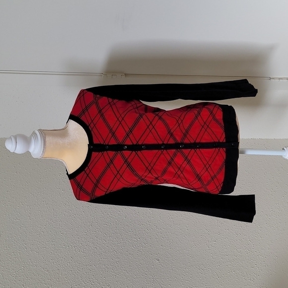 CHARTER Club Red and Black Sweater Size L - Picture 1 of 5